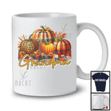 Grandma, Awesome Thanksgiving Leopard Plaid Pumpkins Flowers Fall, Matching Family Group T-Shirt