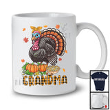 Grandma; Awesome Thanksgiving Plaid Turkey Lover Pumpkins; Matching Family Group T-Shirt