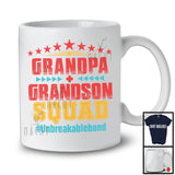 Grandpa Grandson Squad, Awesome Father's Day Vintage Lover, Matching Family Group T-Shirt