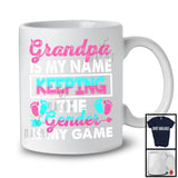 Grandpa Is My Name, Lovely Father's Day Gender Reveal Keeper Of The Gender, Grandpa Family T-Shirt