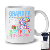 Grandpa Of The Birthday Princess, Joyful Birthday Party Celebration Unicorn Lover, Family Group T-Shirt