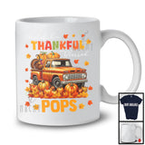 Grateful Thankful Blessed Pops; Wonderful Thanksgiving Turkey Pumpkin On Pickup Truck; Family T-Shirt