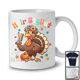 Hair Stylist; Adorable Thanksgiving Turkey Flowers; Working Matching Careers Jobs Proud T-Shirt