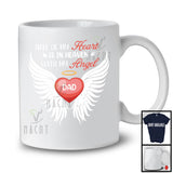 Half Of My Heart In Heaven Dad, Awesome Father's Day Heart Wings, Memories Family T-Shirt