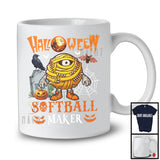 Halloween Softball Maker, Humorous Halloween Costume Mummy Softball Player, Sport Team T-Shirt