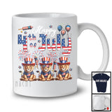 Happy 4th Of July, Adorable Three American Flag Lion Sunglasses, Patriotic Animal Lover T-Shirt