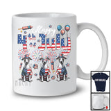 Happy 4th Of July, Amazing Independence Day Three American Flag Whippet, Patriotic Fireworks T-Shirt