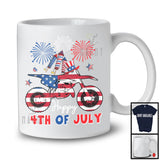 Joyeux 4 juillet, fier jour de l'indépendance Dirt Bike drapeau américain, T-shirt patriotique de la famille des feux d'artifice