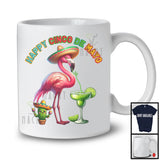 Happy Cinco De Mayo, Lovely Mexican Flamingo Sombrero Drinking Margarita Lover, Family Group T-Shirt