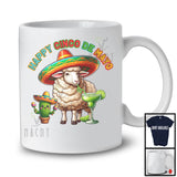 Happy Cinco De Mayo, Lovely Mexican Sheep Sombrero Drinking Margarita Lover, Family Group T-Shirt