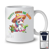 Happy Cinco De Mayo, Lovely Mexican Unicorn Sombrero Drinking Margarita Lover, Family Group T-Shirt