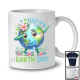 Happy Earth Day, Lovely Dabbing Earth Day 2024 Flowers Lover, Matching Family Group T-Shirt