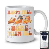 Happy Fall Bake Them All; Wonderful Thanksgiving Three Pumpkin Pies; Baker Jobs Careers T-Shirt