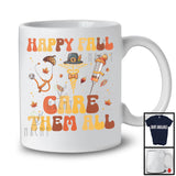 Happy Fall Care Them All; Wonderful Thanksgiving Three Nurse Tools Lover; Jobs Careers T-Shirt