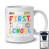 Happy First Day Of School Lunch Lady Life, Joyful School Things Pencil, Student Teacher Group T-Shirt