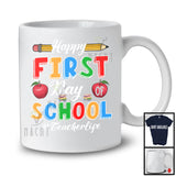 Happy First Day Of School Teacher Life, Joyful School Things Pencil, Student Teacher Group T-Shirt