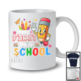 Happy First Day Of School, Adorable School Things Pencil Lover, Matching Student Teacher Group T-Shirt