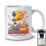 Happy Halloween, Cheerful Zombie Witch Champagne Dabbing, Drinking Lover Drunker Team T-Shirt