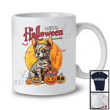 Happy Halloween, Horror Halloween Costume Mummy Chihuahua, Carved Pumpkin Candy Lover T-Shirt