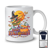 Happy Halloween, Joyful Halloween Costume Witch Hamburger Dabbing, Pumpkin Candy Lover T-Shirt