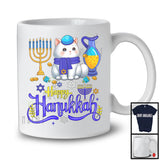 Happy Hanukkah; Happy Chanukah Lovely Cat With Menorah; Animal Family Group T-Shirt