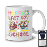 Happy Last Day Of School, Happy Summer Vacation Three Leopard Sloth, Student Teacher T-Shirt