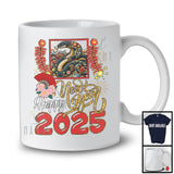 Happy New Year; Cheerful Chinese Lunar New Year 2025 Snake Year; Flowers Family Group T-Shirt