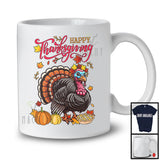 Happy Thanksgiving; Humorous Turkey Pumpkin Pie Fall Leaves Around; Family Group T-Shirt