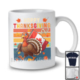 Happy Thanksgiving; Lovely Thanksgiving Vintage Retro Canadian Turkey; Canada Flag Proud T-Shirt