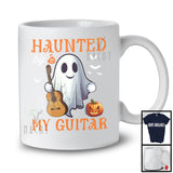Haunted By My Guitar; Humorous Halloween Ghost Boo Guitarist; Musical Instruments T-Shirt