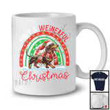 Have A Weinerful Christmas; Wonderful X-mas Lights Rainbow Santa Dachshund Dog; Family T-Shirt