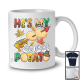 He's My Sweet Potato, Humorous Thanksgiving Couple Family, Fall Leaves Autumn Potato Lover T-Shirt