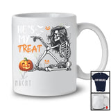 He's My Treat, Horror Halloween Costume Skeleton Trick Or Treat, Pumpkin Couple Lover T-Shirt