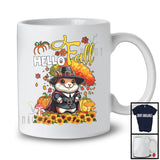 Hello Fall; Lovely Thanksgiving Hamster With Autumn Tree Pumpkin; Animal Lover Family Group T-Shirt