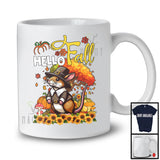 Hello Fall; Lovely Thanksgiving Kangaroo Rat With Autumn Tree Pumpkin; Animal Lover Family Group T-Shirt