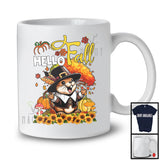 Hello Fall; Lovely Thanksgiving Muskrat With Autumn Tree Pumpkin; Animal Lover Family Group T-Shirt