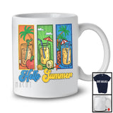 Hello Summer, Colorful Summer Vacation Lemon Pineapple Fruit Juice, Friends Family Trip Group T-Shirt