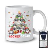 Hockey Squad; Lovely Hockey Equipment Christmas Tree Lights; Sport Player Playing Gnomes T-Shirt