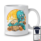 Horror Zombie Costume, Scary Halloween Moon Zombie Lover, Carved Pumpkins Family Group T-Shirt