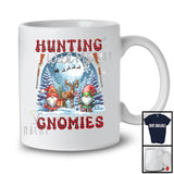 Hunting With My Gnomies; Fantastic Christmas Red Plaid Couple Gnomes; Family Group T-Shirt