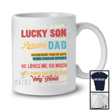 I Am A Lucky Son, Awesome Father's Day Vintage Lover, Matching Dad Family Group T-Shirt