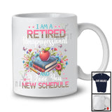 I Am A Retired Paraprofessional New Schedule, Floral Leopard Flowers Paraprofessional, Retirement T-Shirt