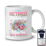 I Am A Retired Phlebotomist New Schedule, Floral Leopard Flowers Phlebotomist, Retirement Group T-Shirt