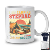 I Am Camping Stepdad Definition Much Cooler, Happy Father's Day Vintage, Camping Family T-Shirt