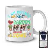 I Am Retired Work In My Garden And Hang Out With Cows, Lovely Gardening, Farm Farmer T-Shirt