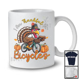 I Am Thankful For Bicycles; Humorous Thanksgiving Turkey Riding Biker; Family T-Shirt
