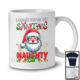I Can Get You On The Santa's Naughty List; Humorous Christmas Santa Face; Snowing Family T-Shirt