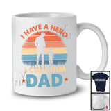 I Have A Hero I Call Him Dad, Proud Father's Day Vintage Retro, Matching Family Group T-Shirt