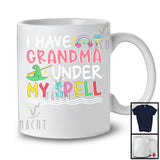 I Have Grandma Under My Spell, Colorful Mother's Day Rainbow Witch Hat, Family Group T-Shirt