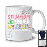 I Have Stepmom Under My Spell, Colorful Mother's Day Rainbow Witch Hat, Family Group T-Shirt